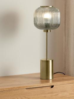 MADE Briz Textured Glass Table Lamp, Grey - view 2, Grey