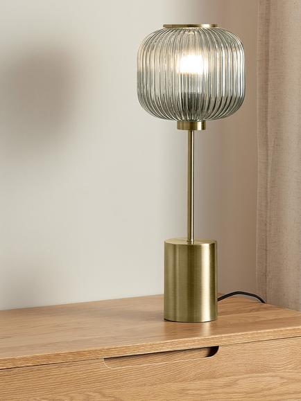MADE Briz Textured Glass Table Lamp, Grey - view 2, Grey