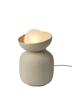 MADE Vera Textured Ceramic Floor Lamp, Cream, Cream