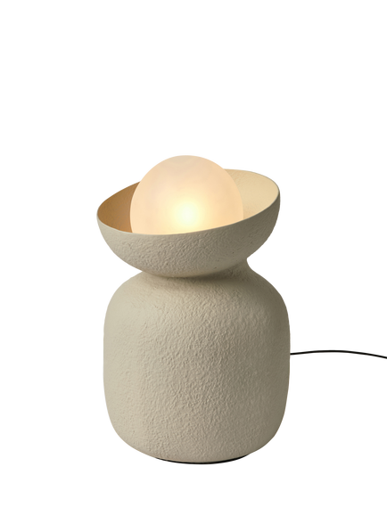 MADE Vera Textured Ceramic Floor Lamp, Cream, Cream