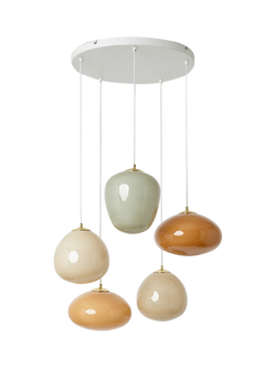 MADE Adrienne 5 Light Cluster Pendant Ceiling Light, Cream, Cream