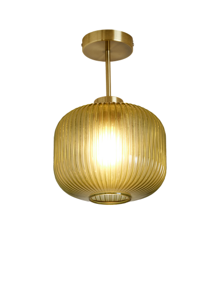 MADE Briz Textured Glass Ceiling Light, Green - view 2, Green