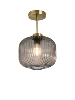 MADE Briz Textured Glass Ceiling Light, Grey, Gray