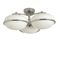 MADE Piper 3 Lamp Flush Ceiling Light, Chrome