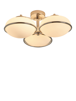MADE Piper 3 Lamp Flush Ceiling Light, Chrome - view 2, Metallics