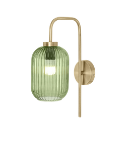 MADE Briz Textured Glass Wall Light, Green