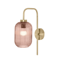MADE Briz Textured Glass Wall Light, Pink