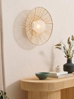 MADE Piper Weaver Flush Wall Light - view 2, Multi