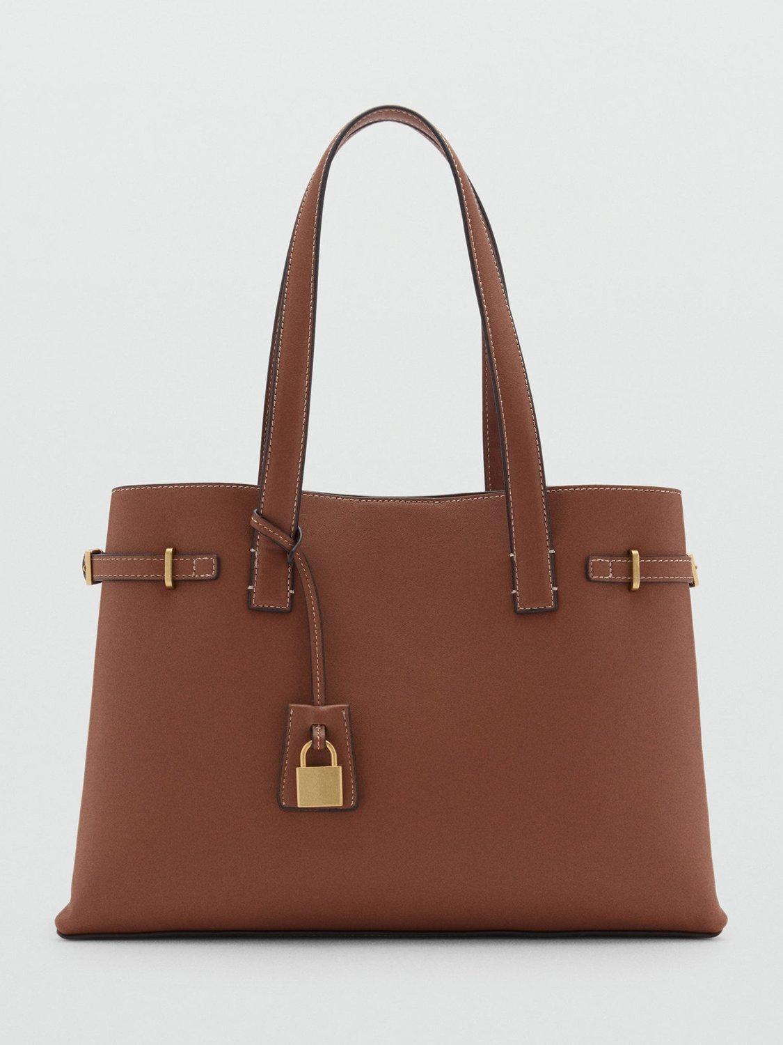 Mango Harvey Large Crossbody Grab Bag, Brown