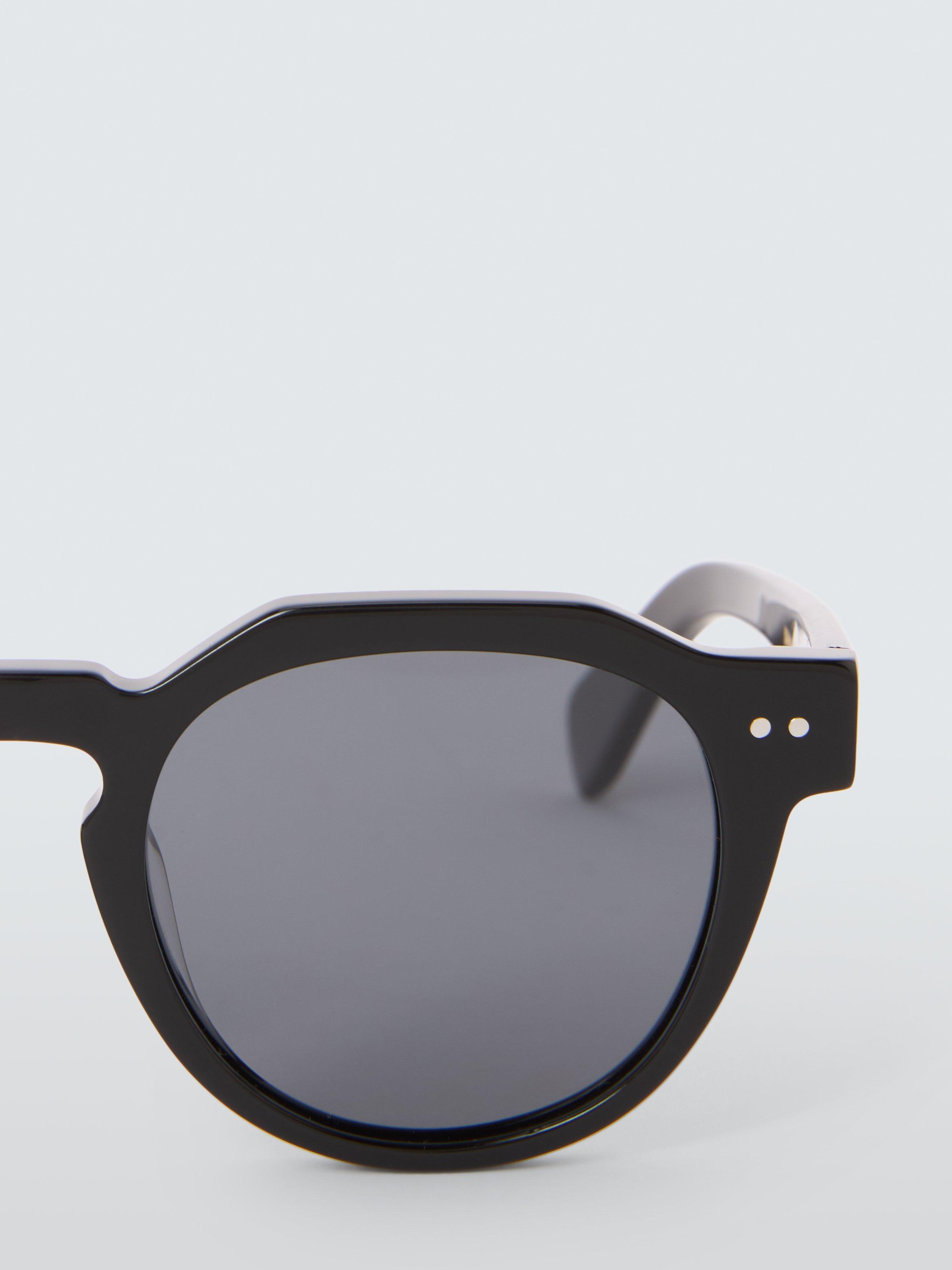 Product image 3 of 4, which shows John Lewis Round Polarised Sunglasses, Black