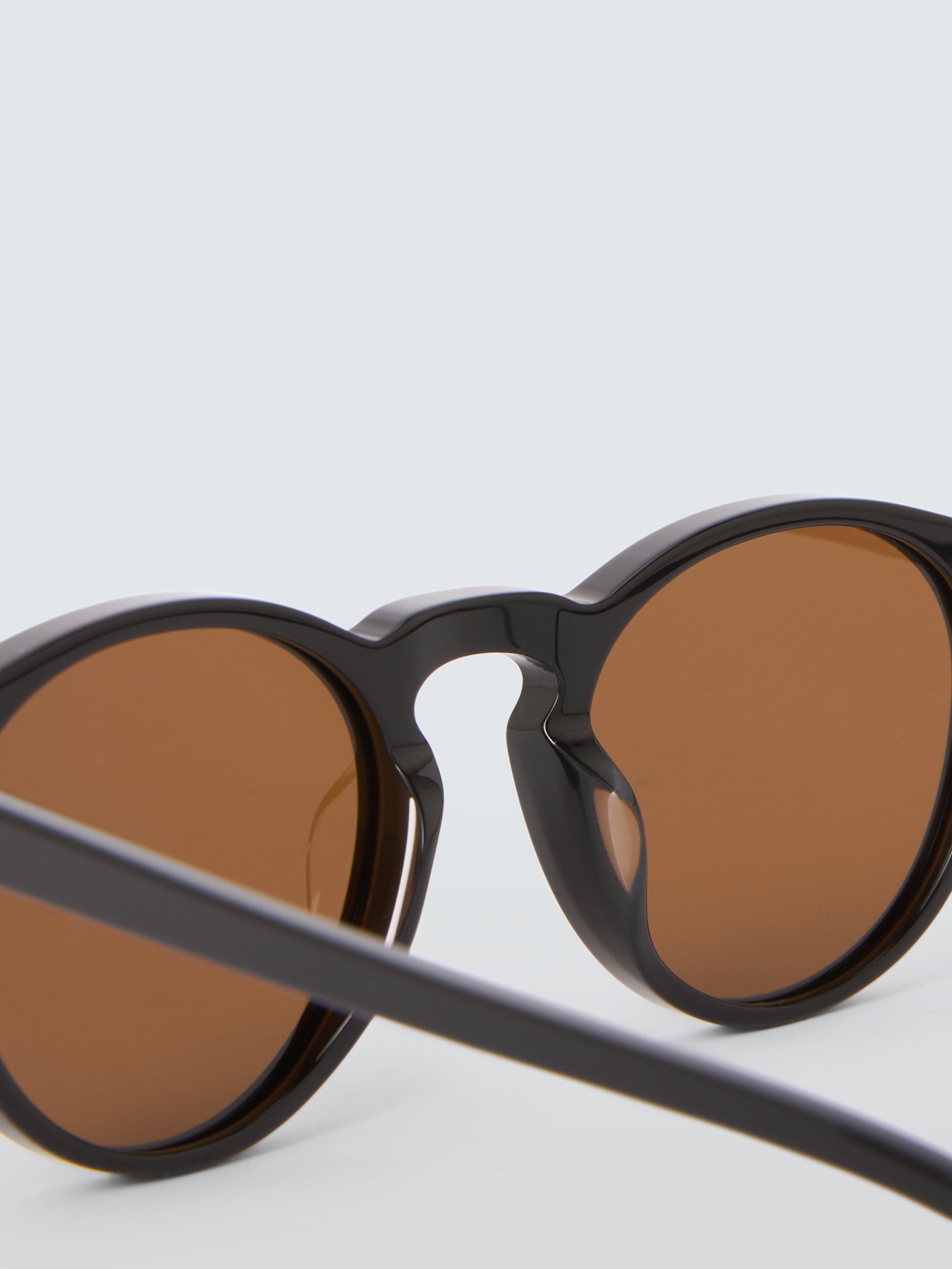 Product image 4 of 4, which shows John Lewis Round Polarised Sunglasses, Dark Brown