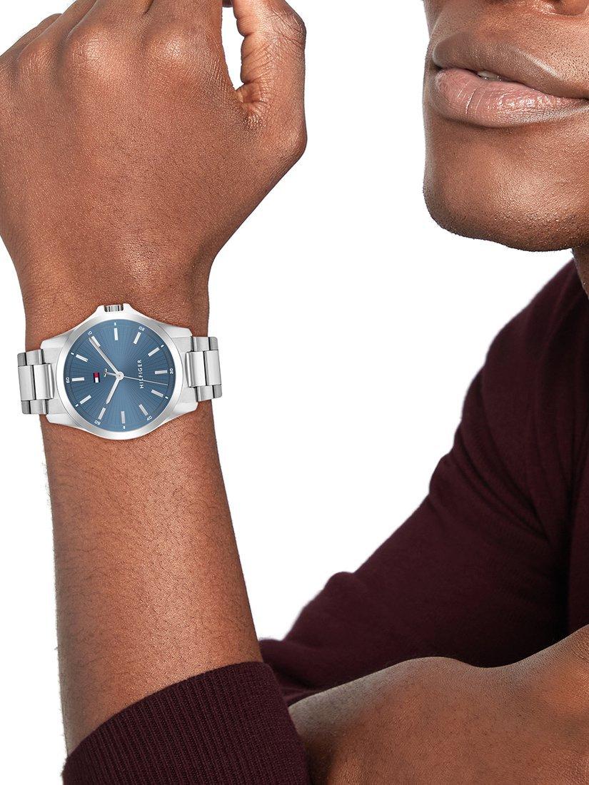 Product image 4 of 5, which shows Tommy Hilfiger 1710670 Men's Bracelet Strap Watch, Blue