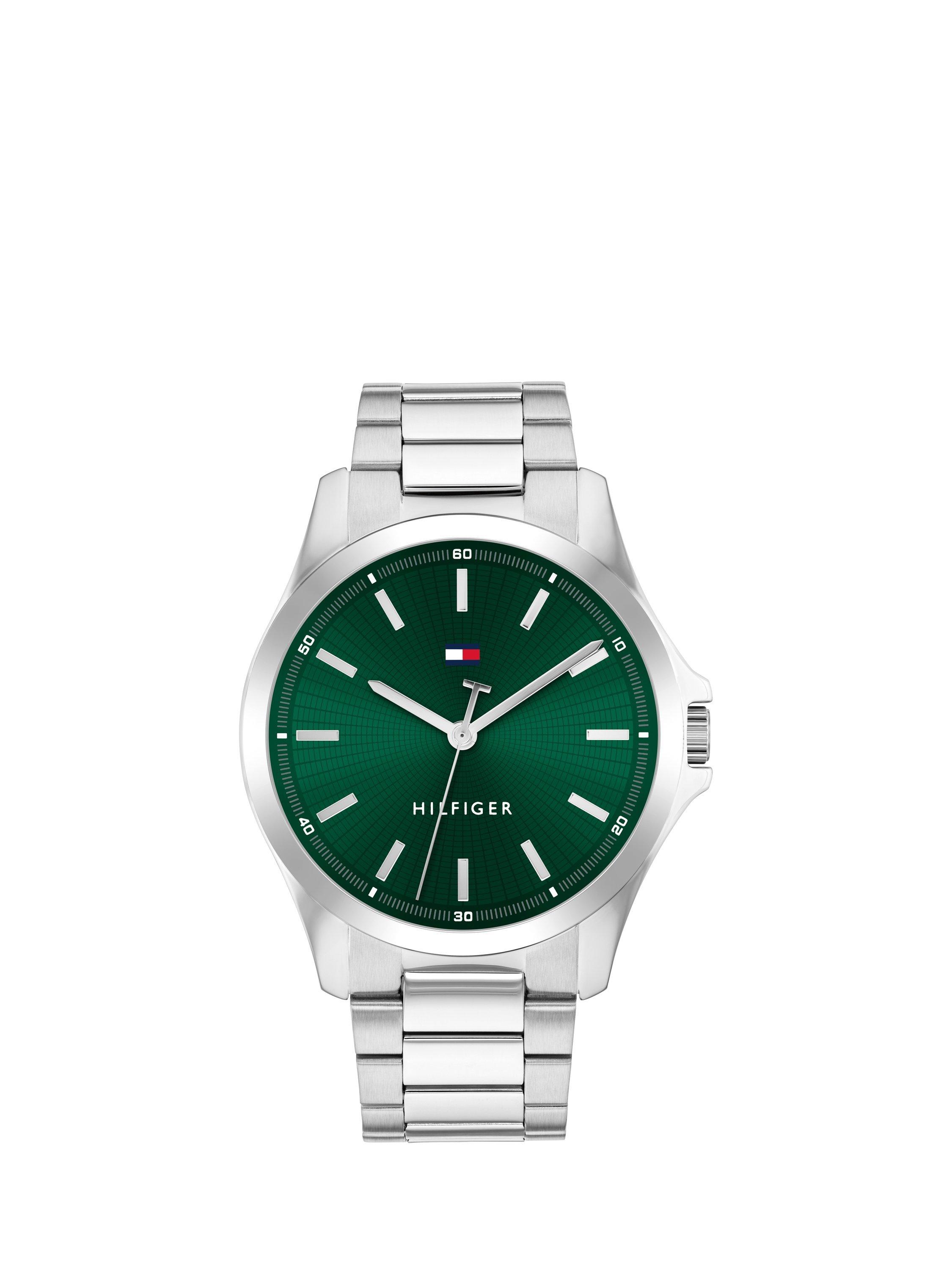 Product image 1 of 5, which shows Tommy Hilfiger 1710672 Men's Bracelet Strap Watch, Green