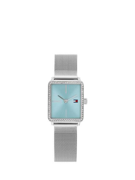 Tommy Hilfiger 1782789 Women's Tea Crystal Mesh Strap Watch, Bliue, Blue