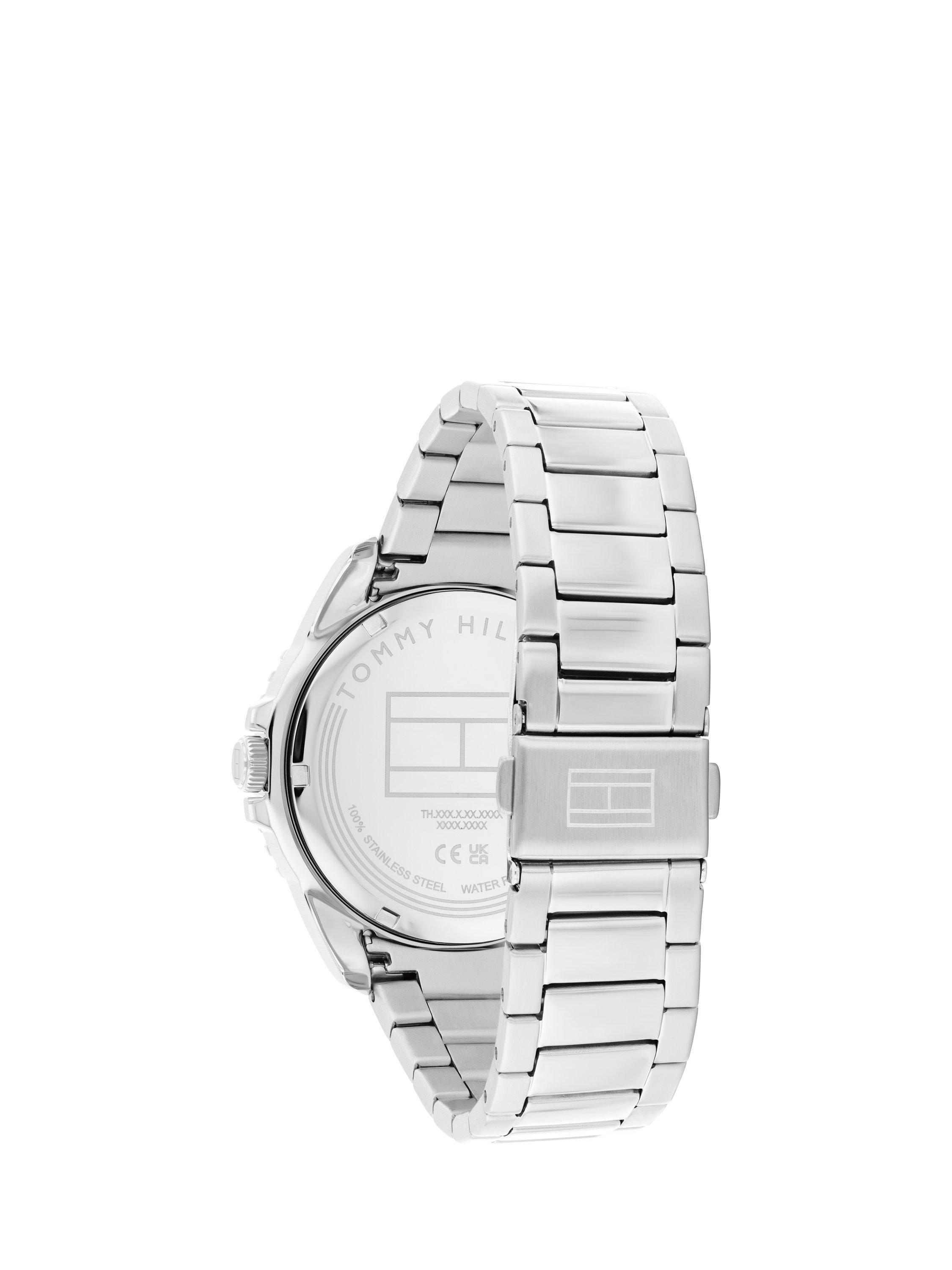 Product image 3 of 5, which shows Tommy Hilfiger 1792203 Men's Bracelet Strap Watch, Silver/Black