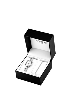 Sif Jakobs Jewellery SJ-W1020SET Women's Watch and Bracelet Set, Silver/White