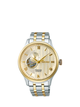 Seiko Men's Presage Japanese Zen Gardens' Automatic Heartbeat Bracelet Strap Watch, Multi/Gold