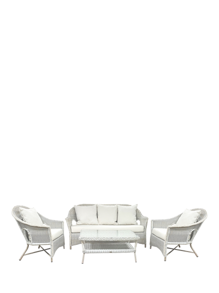 Daro Cebu 5-Seater Garden Lounge Set, Antique White Wash, Antique White Wash