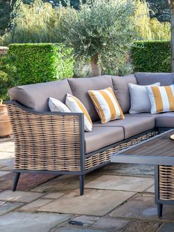 Daro Langley 5-Seater Corner Garden Lounge/Casual Dining Set with Height-Adjustable Table, Black - view 2, Black