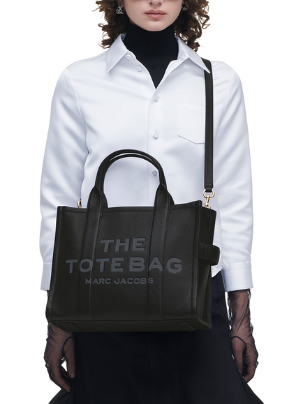 Marc Jacobs Leather The Medium Tote Bag - view 2, Black