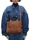 Marc Jacobs Leather The Medium Tote Bag, Cement, Argan Oil