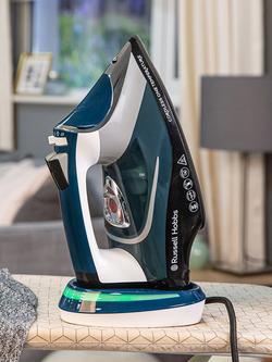 Russell Hobbs Cordless One Temperature Iron, Blue - view 2, Blue