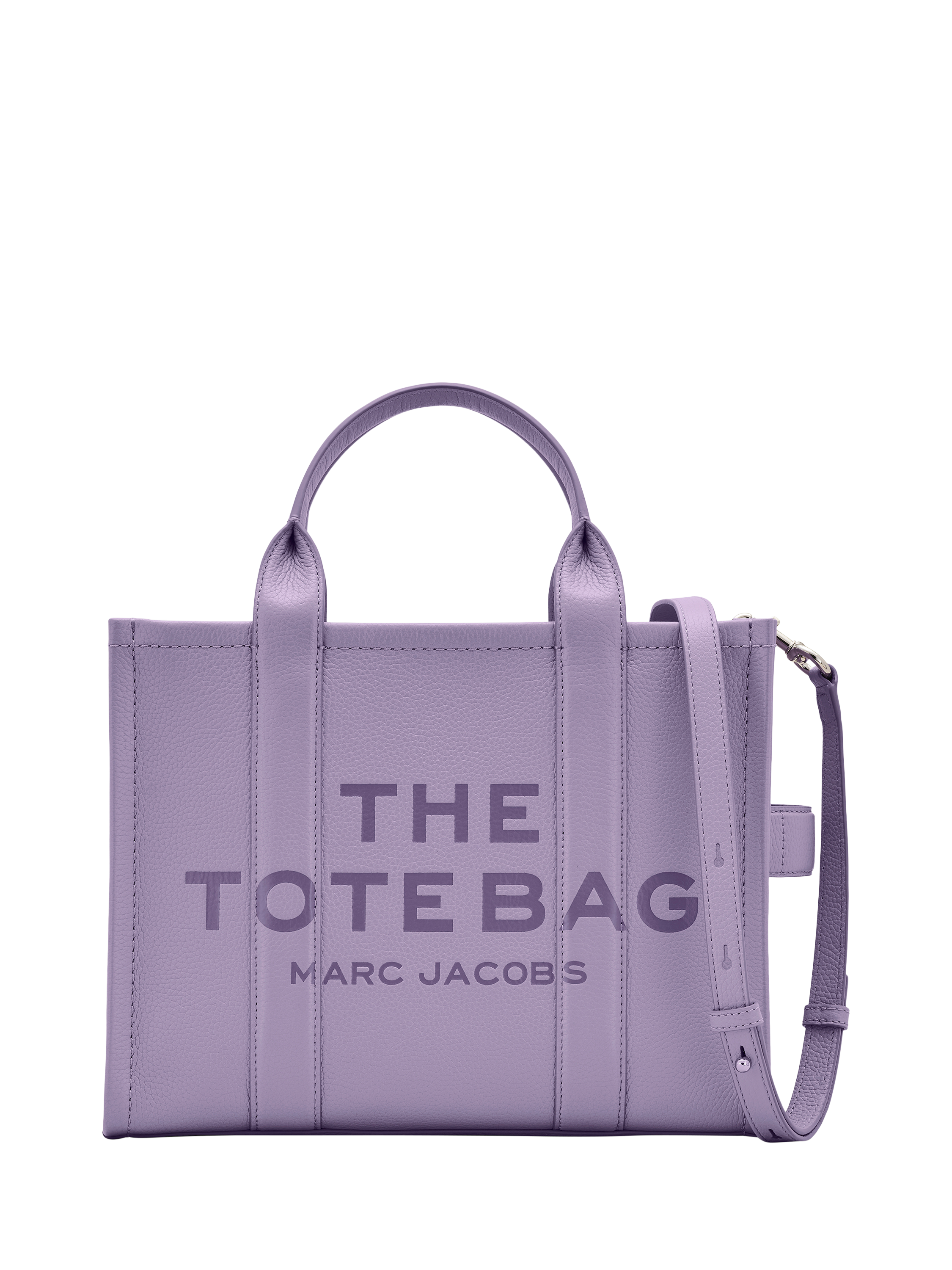 Product image 1 of 9, which shows Marc Jacobs Leather The Medium Tote Bag, Lilac