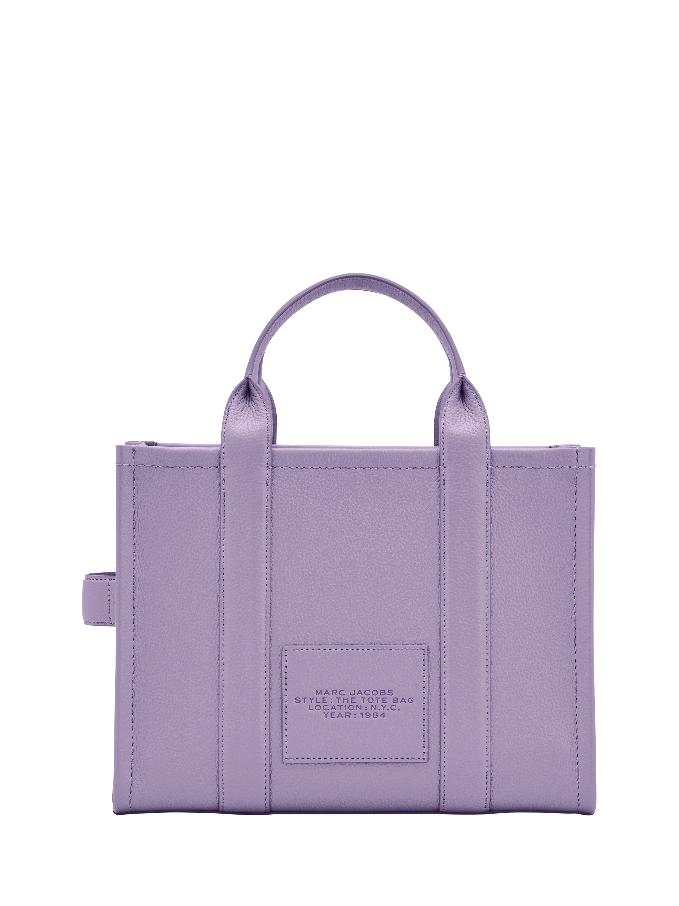 Product image 3 of 9, which shows Marc Jacobs Leather The Medium Tote Bag, Lilac
