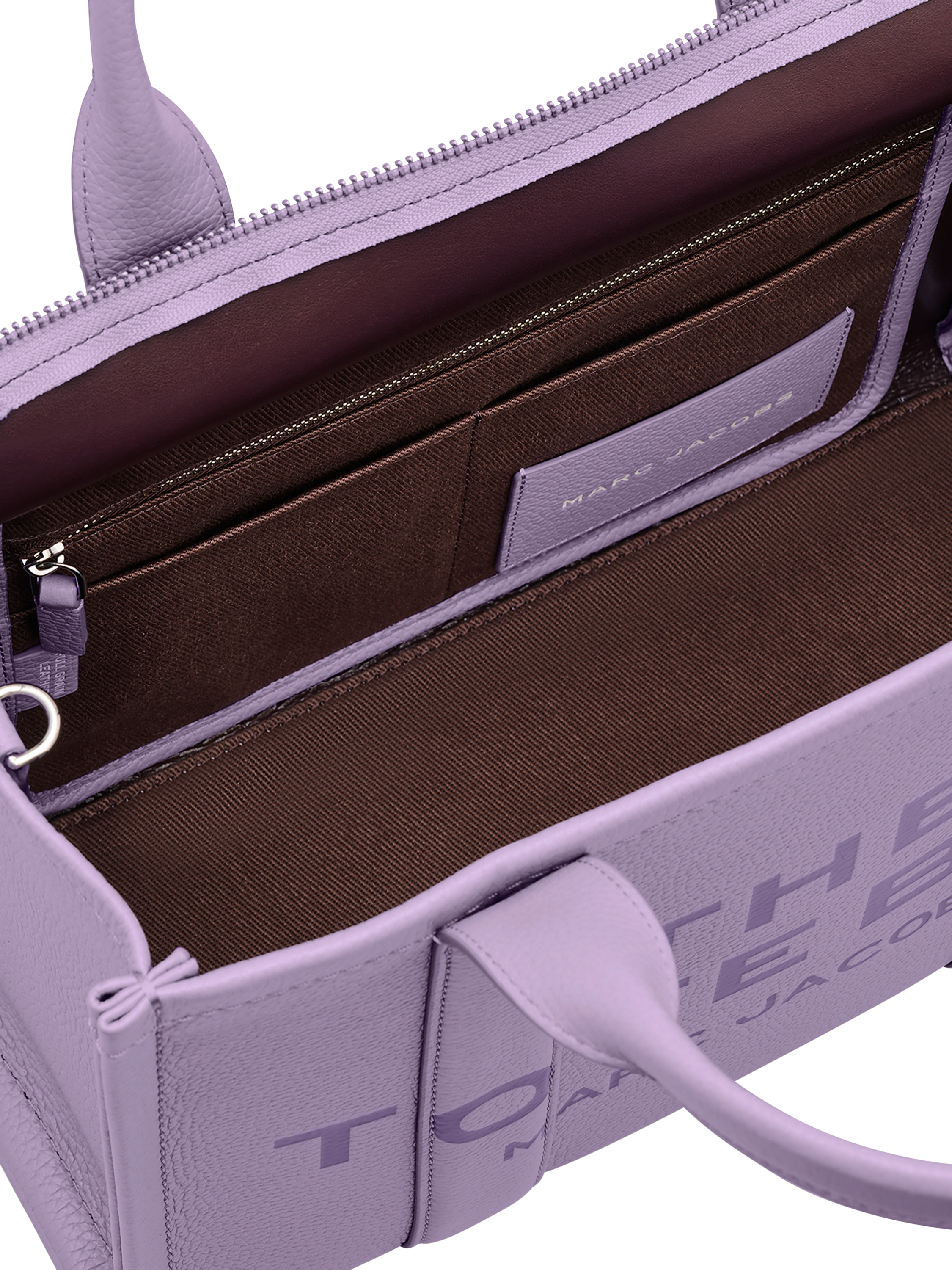 Product image 7 of 9, which shows Marc Jacobs Leather The Medium Tote Bag, Lilac