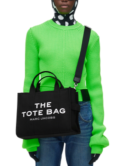 Marc Jacobs The Medium Cotton Canvas Tote Bag - view 2, Black