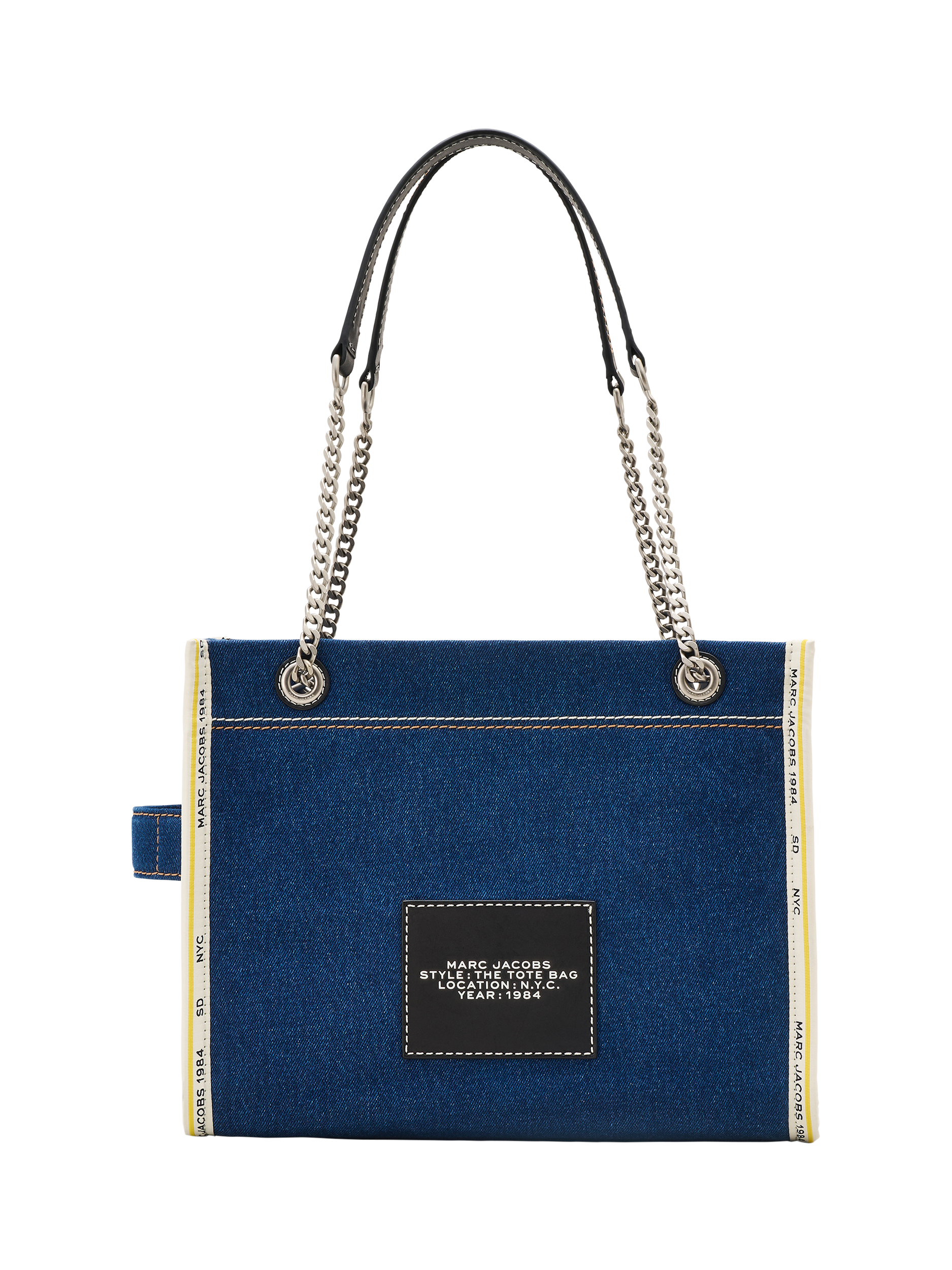 Product image 3 of 10, which shows Marc Jacobs Denim The Medium Tote Bag, Dark Wash