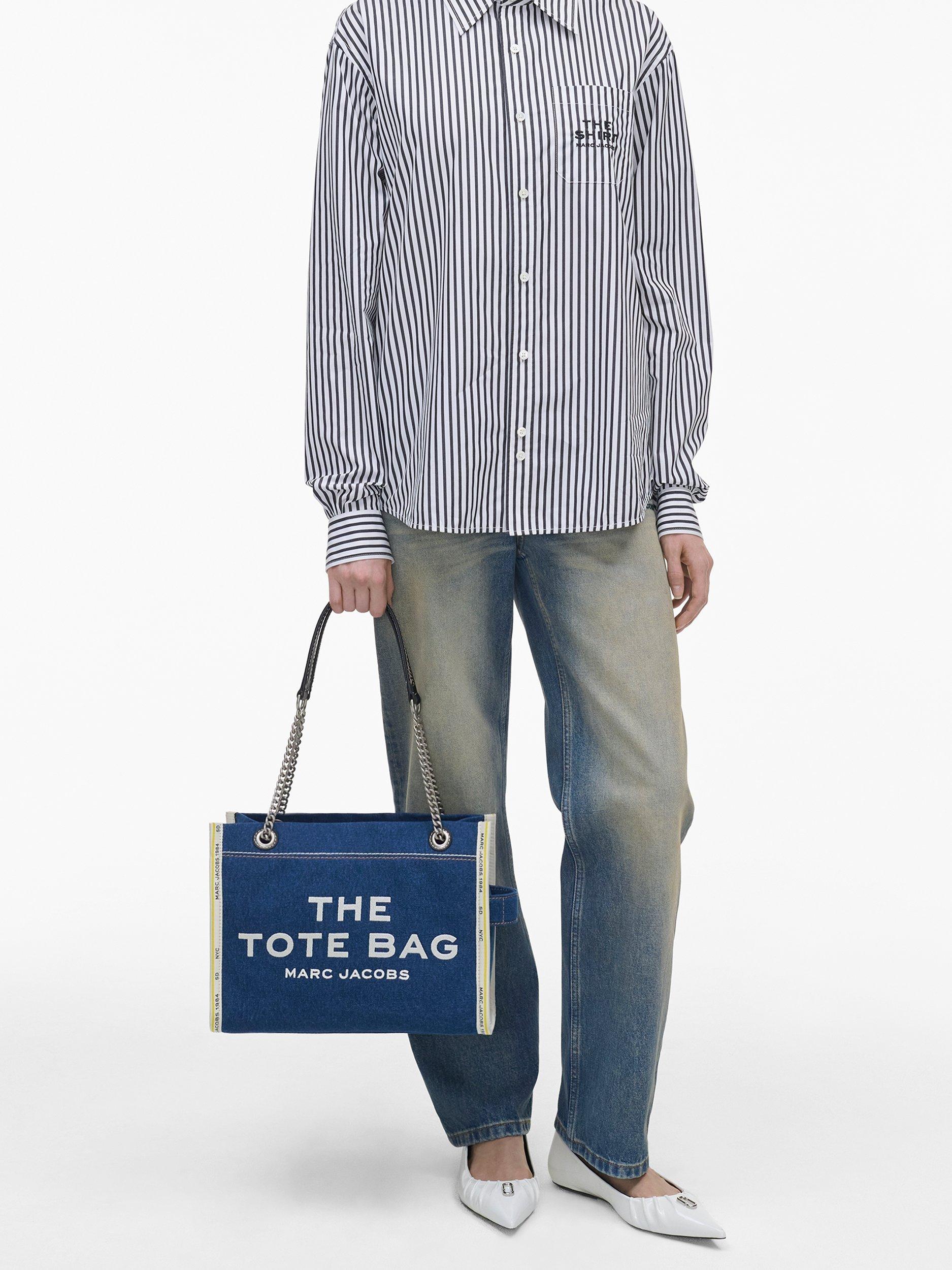 Product image 9 of 10, which shows Marc Jacobs Denim The Medium Tote Bag, Dark Wash