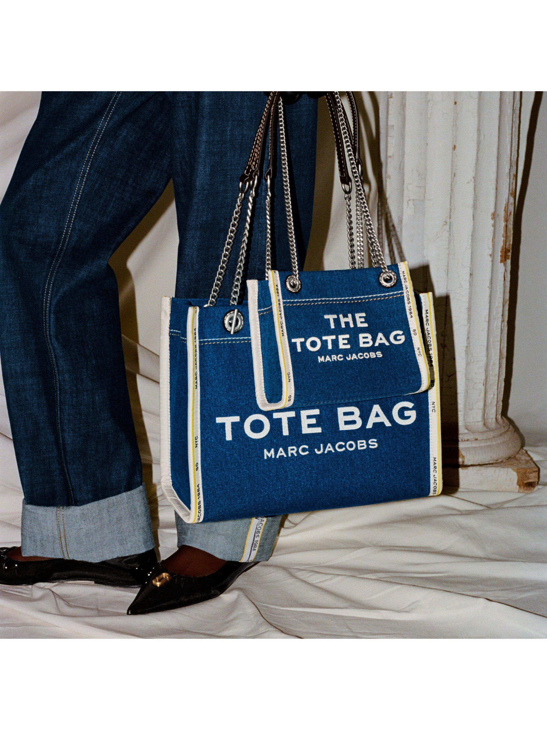 Product image 10 of 10, which shows Marc Jacobs Denim The Medium Tote Bag, Dark Wash