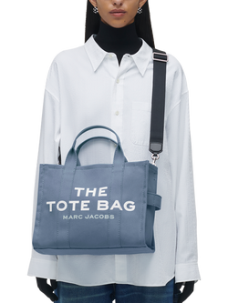 Marc Jacobs The Medium Cotton Canvas Tote Bag - view 2, Blue Shadow