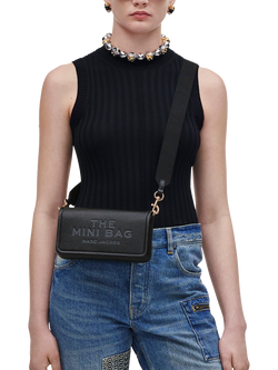 Marc Jacobs The Mini Leather Crossbody Bag - view 2, Black
