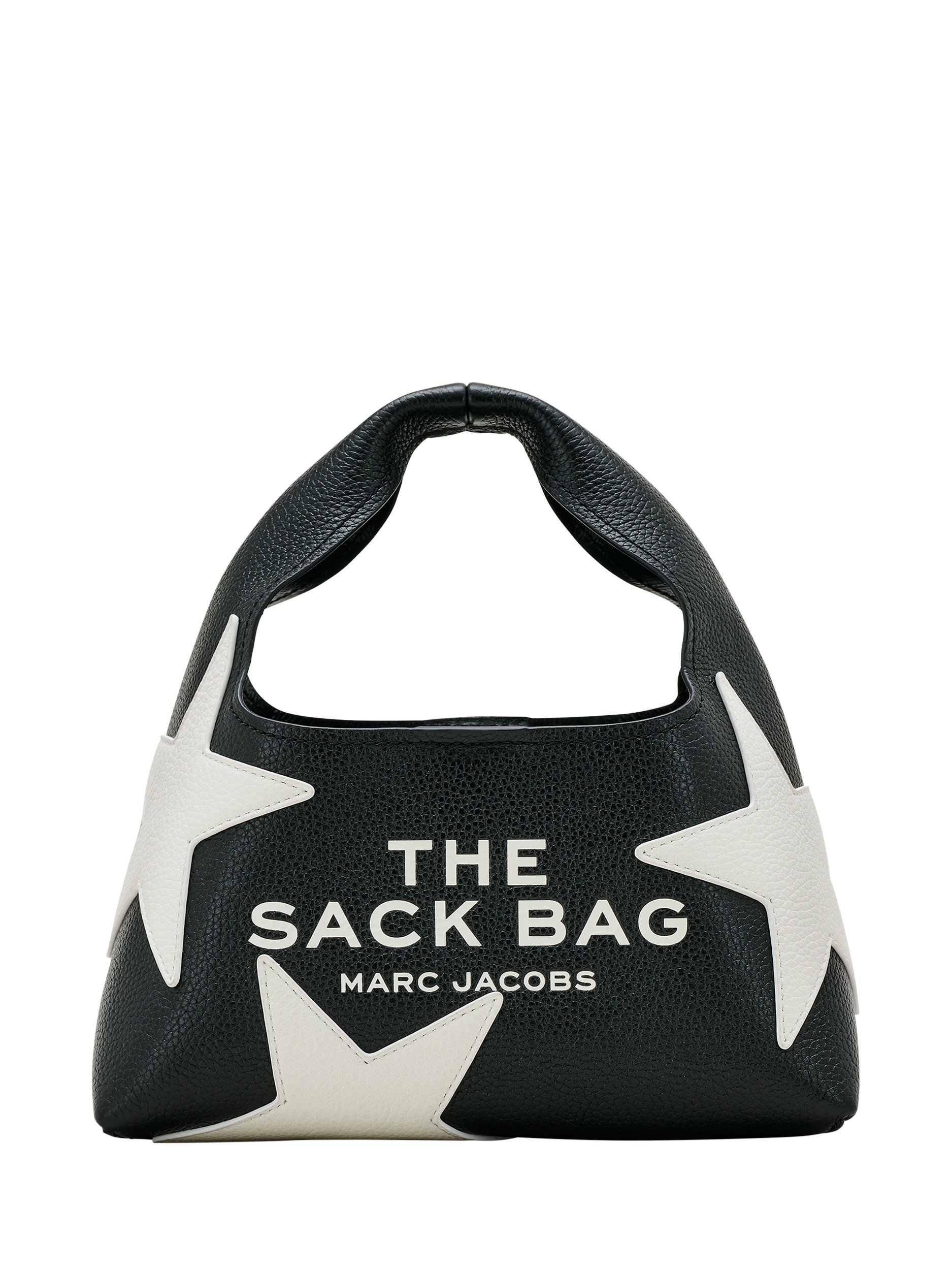 Marc Jacobs Leather Patchwork Star The Mini Sack Bag, Black/White
