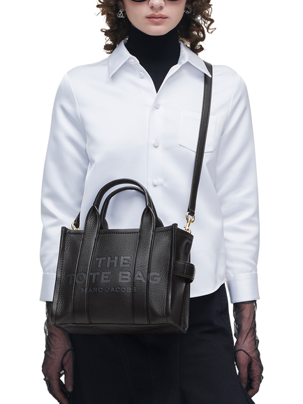 Marc Jacobs Leather The Small Tote Bag - view 2, Black