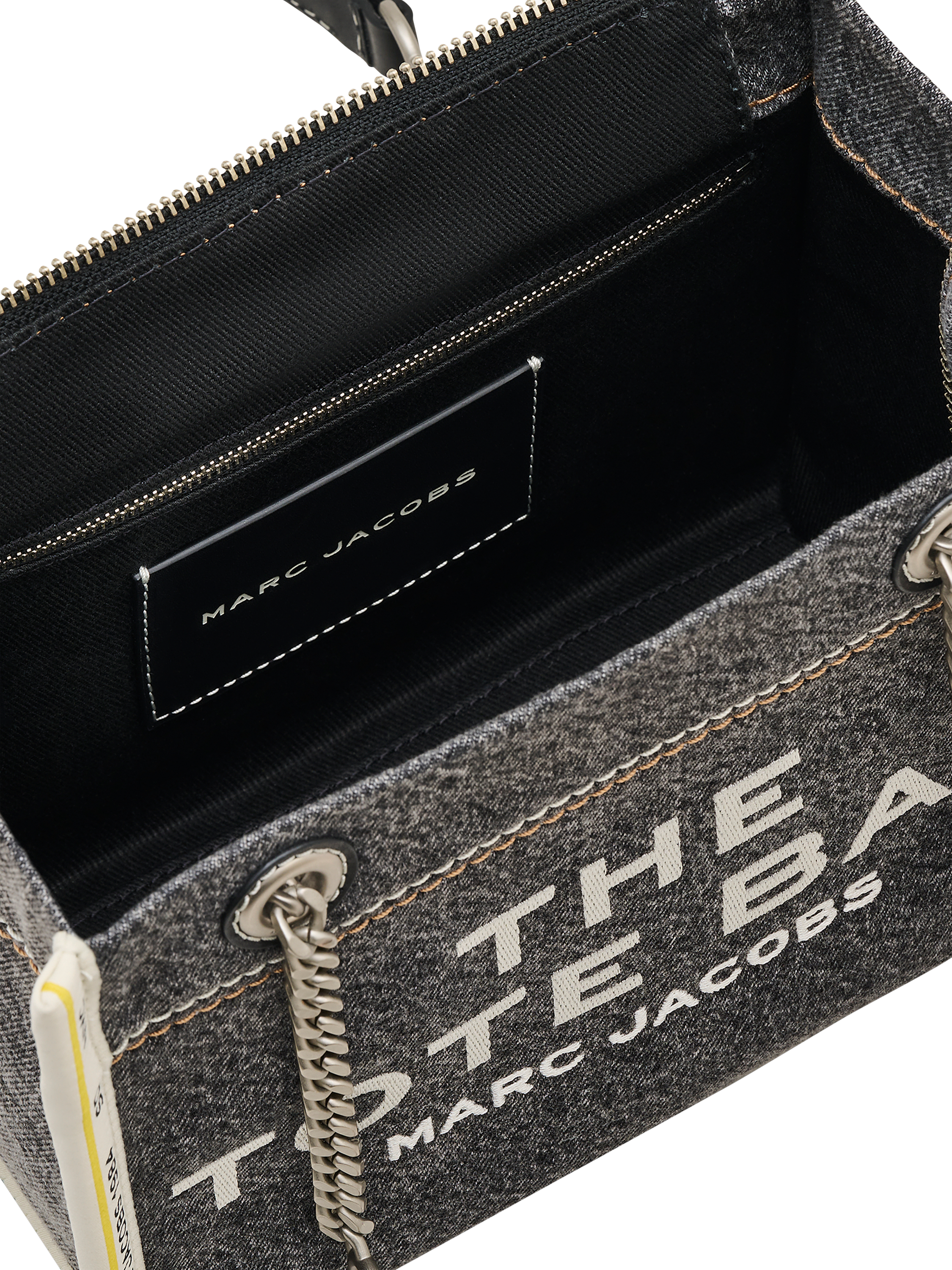 Product image 7 of 8, which shows Marc Jacobs Denim The Small Tote Bag, Black Wash