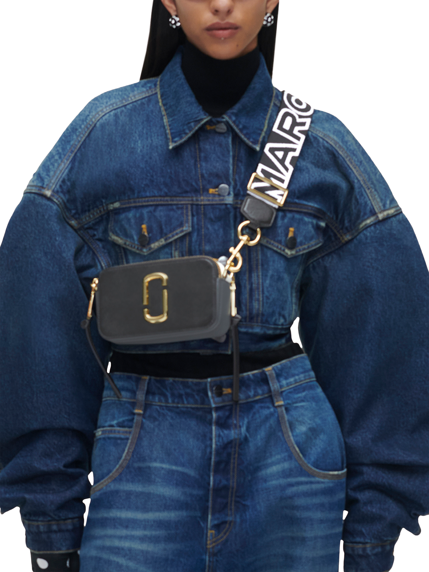 Product image 2 of 8, which shows Marc Jacobs Leather Snapshot Crossbody Bag, Black/Multi