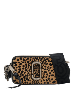 Marc Jacobs Cheetah Leather Snapshot Crossbody Bag, Black Multi, Black Multi