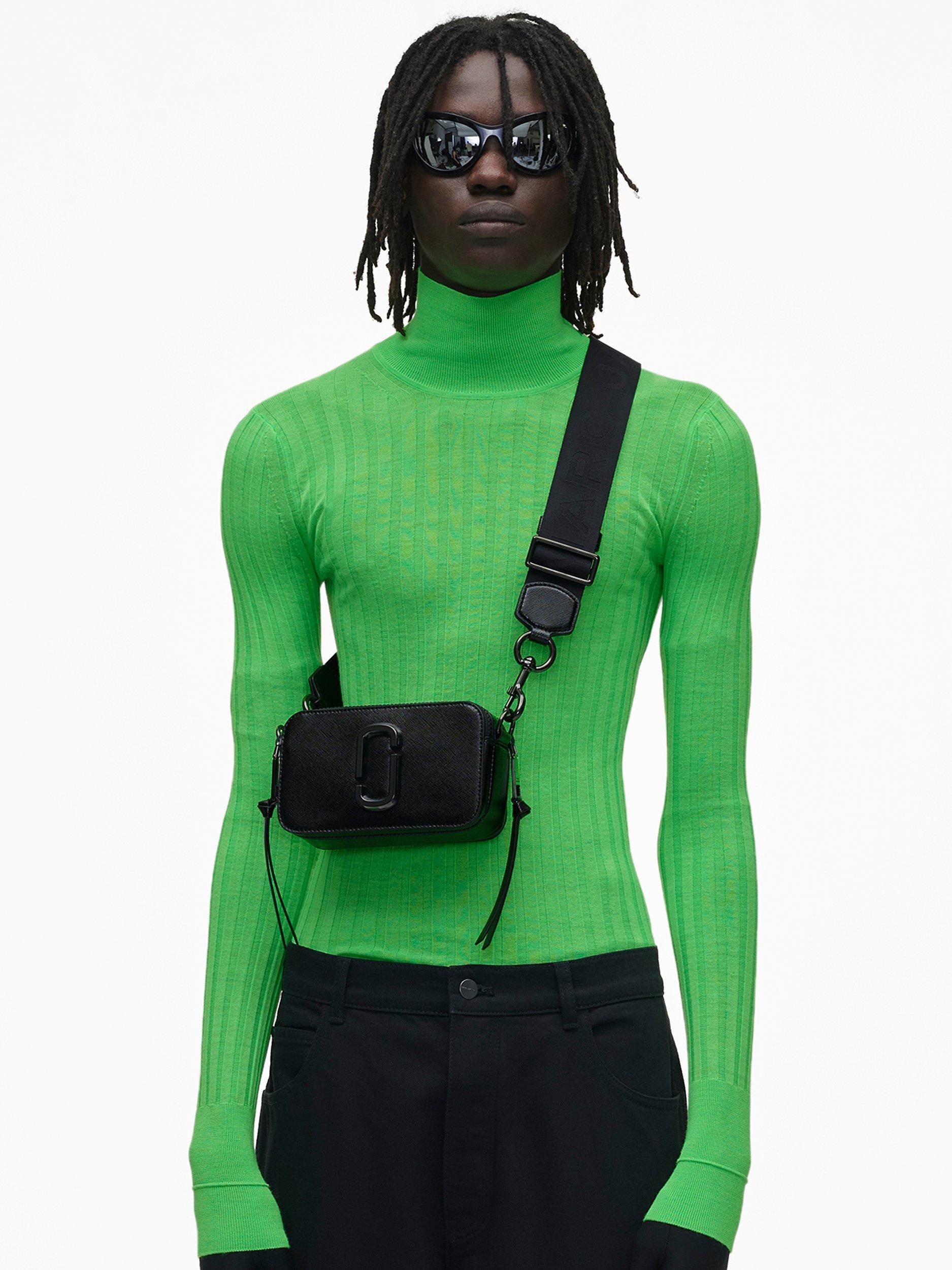 Product image 9 of 9, which shows Marc Jacobs Leather Snapshot Crossbody Bag, Black