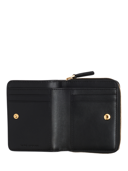 Marc Jacobs Leather The Mini Wallet - view 2, Black