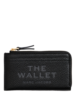 Marc Jacobs Leather The Zip Around Wallet, Black, Black