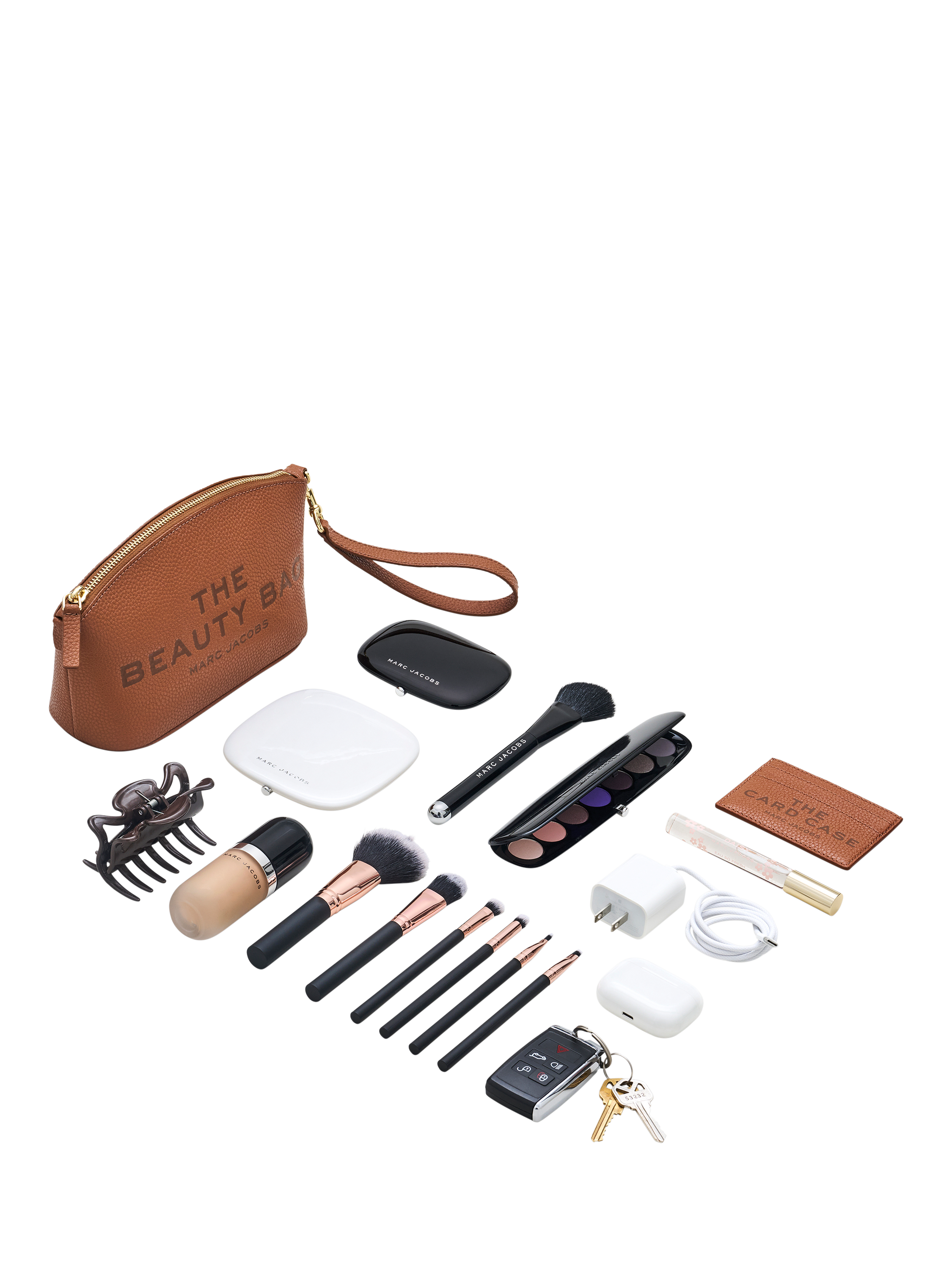 Product image 4 of 5, which shows Marc Jacobs Leather The Beauty Bag, Argan Oil