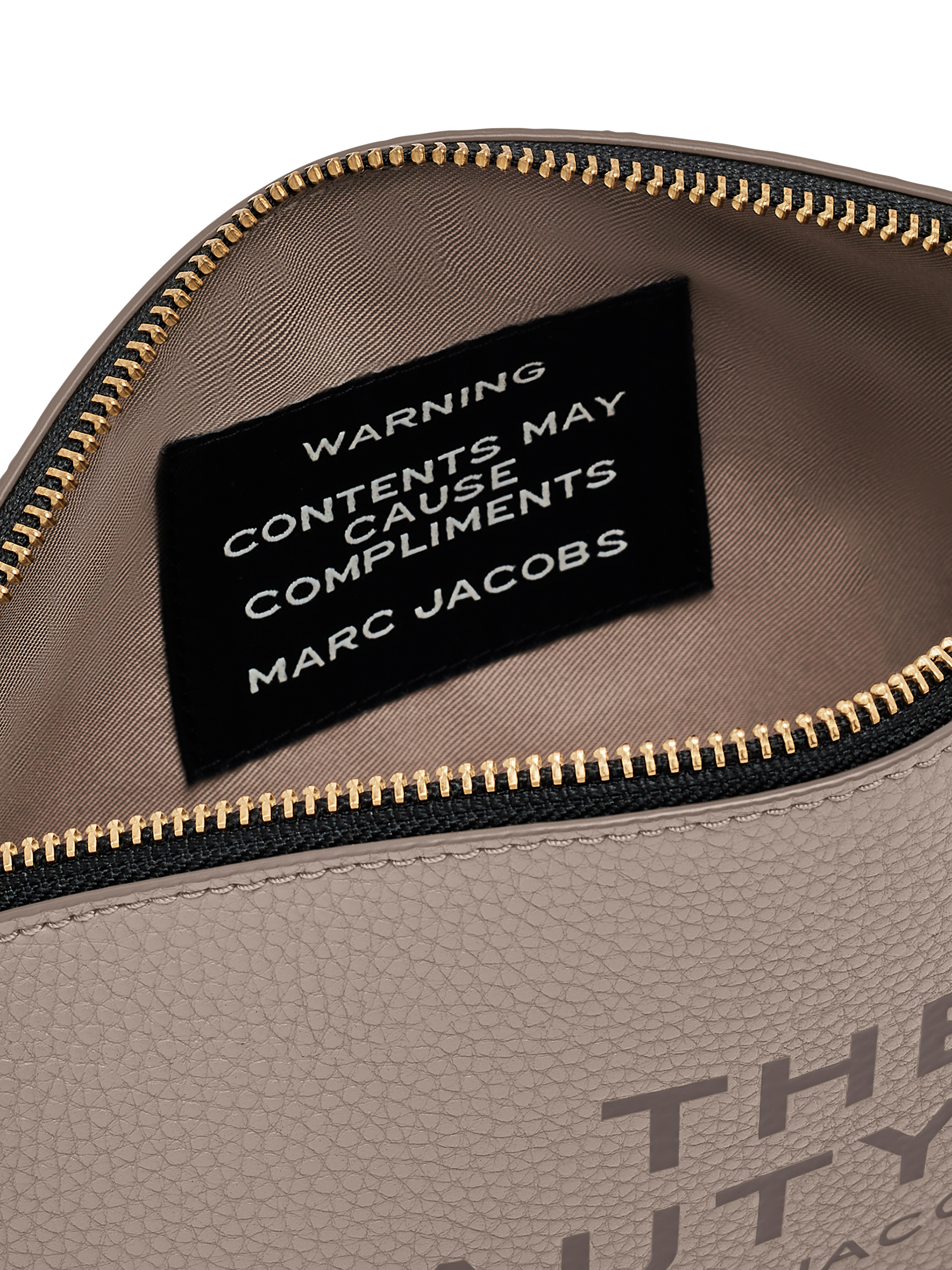 Product image 2 of 5, which shows Marc Jacobs Leather The Beauty Bag, Cement