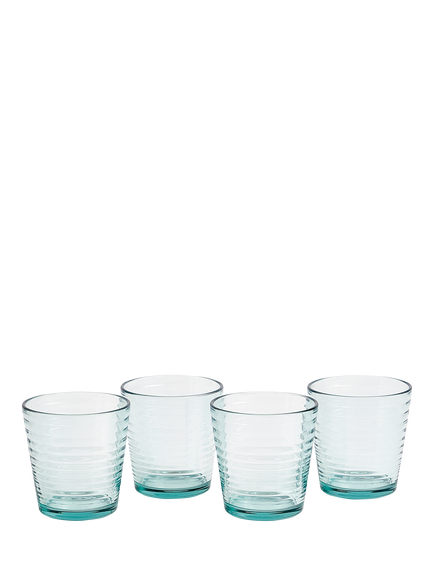Royal Doulton Gordon Ramsay Maze Glass Tumbler, Set of 4, 340ml, Blue