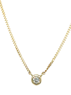 E.W Adams 9ct Yellow Gold Diamond Stud Earrings and Pendant Necklace Jewellery Set, Gold - view 2, Gold