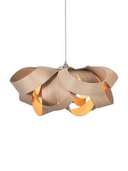 Tom Raffield Bloom Large Wood Pendant Ceiling Light, Oak, Oak