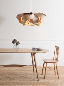 Tom Raffield Bloom Large Wood Pendant Ceiling Light, Oak - view 2, Oak