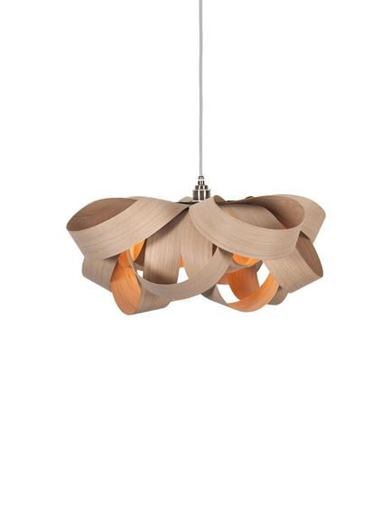 Tom Raffield Bloom Medium Wood Pendant Ceiling Light, Oak, Oak